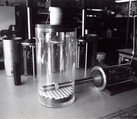 Erosion Sensor mounted in a drop tube apparatus