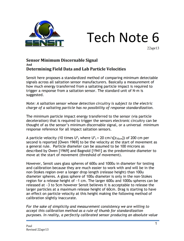 Technical Note 6